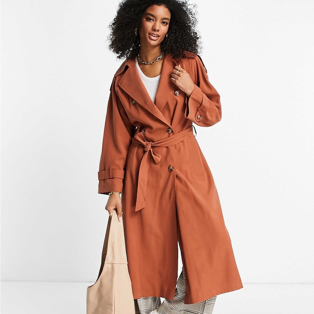 Topshop Rust Color Trench Coat